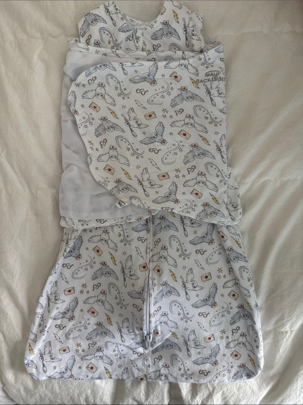 Halo White Sleep Sack Swaddle (Harry Potter) - size Small